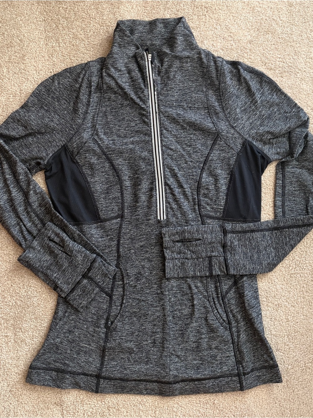 Lululemon Rulu Half-Zip Pullover in Heathered Gray Size 6